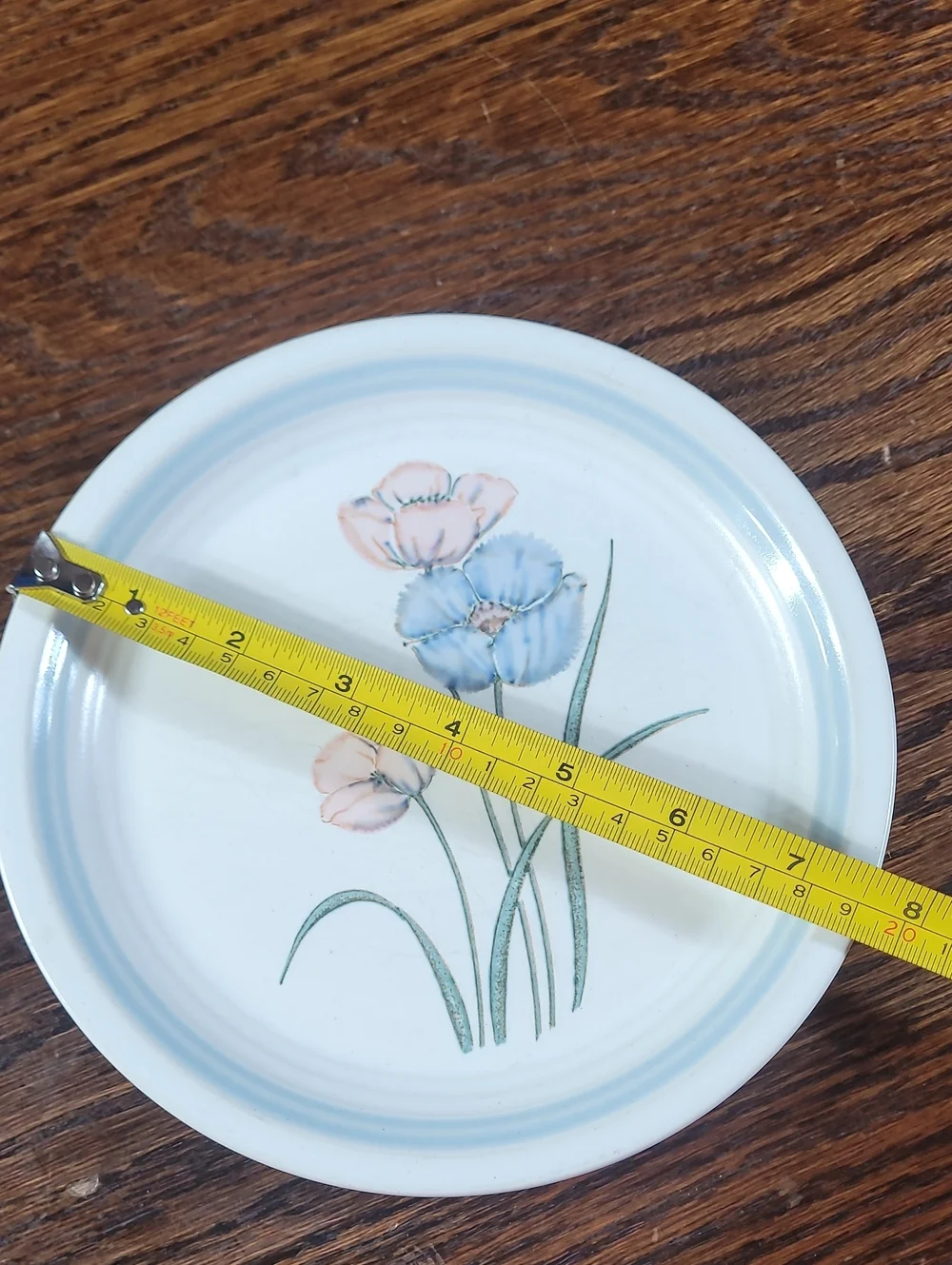 Vintage Baker Hart & Stuart Joy Stoneware Floral Plate Farmhouse Cozy Cottage